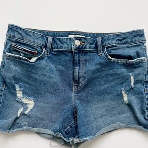 Tommy Hilfiger Women's Blue Denim Shorts